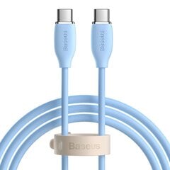 Baseus cable, USB Type C - USB Type C 100W cable, 1.2 m long Jelly Liquid Silica Gel - blue цена и информация | Кабели для телефонов | hansapost.ee