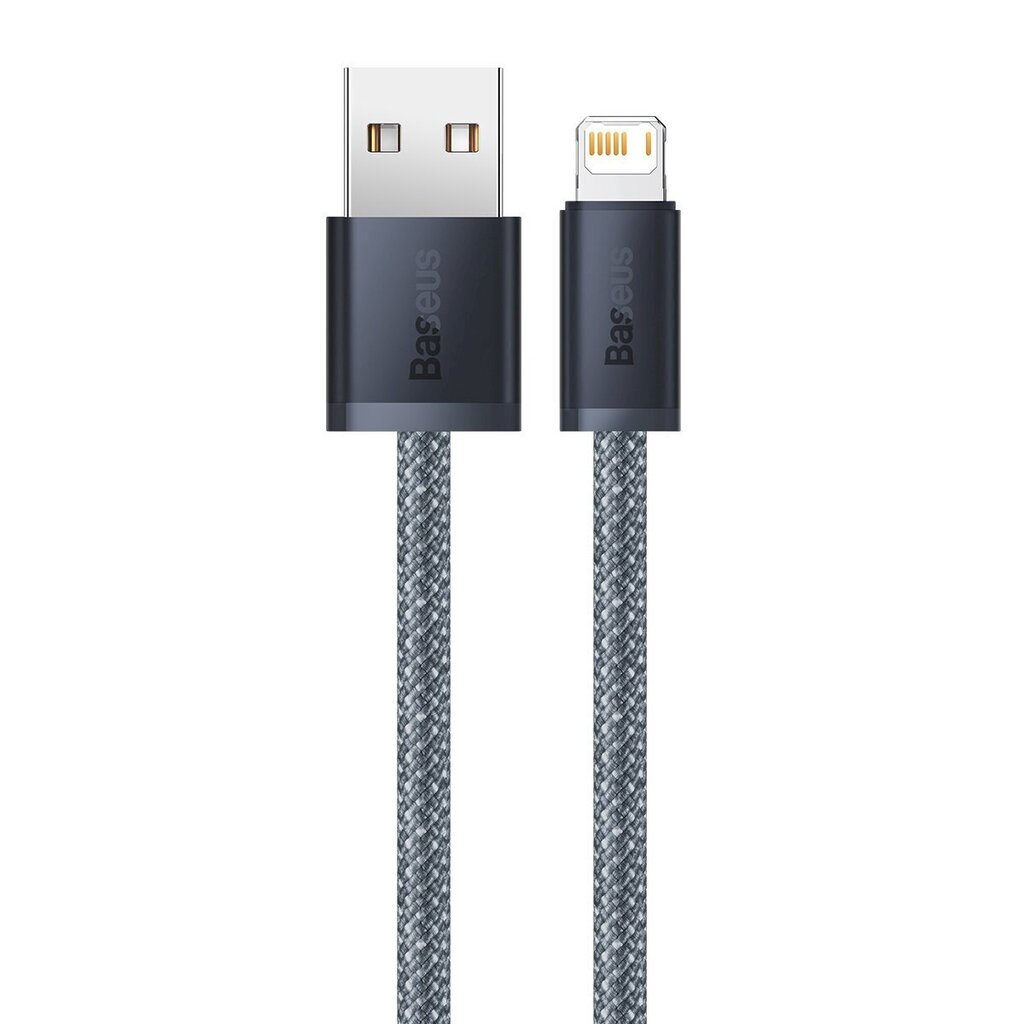 Baseus iPhone USB cable - Lightning 2m, 2.4A gray (CALD000516) цена и информация | Mobiiltelefonide kaablid | hansapost.ee