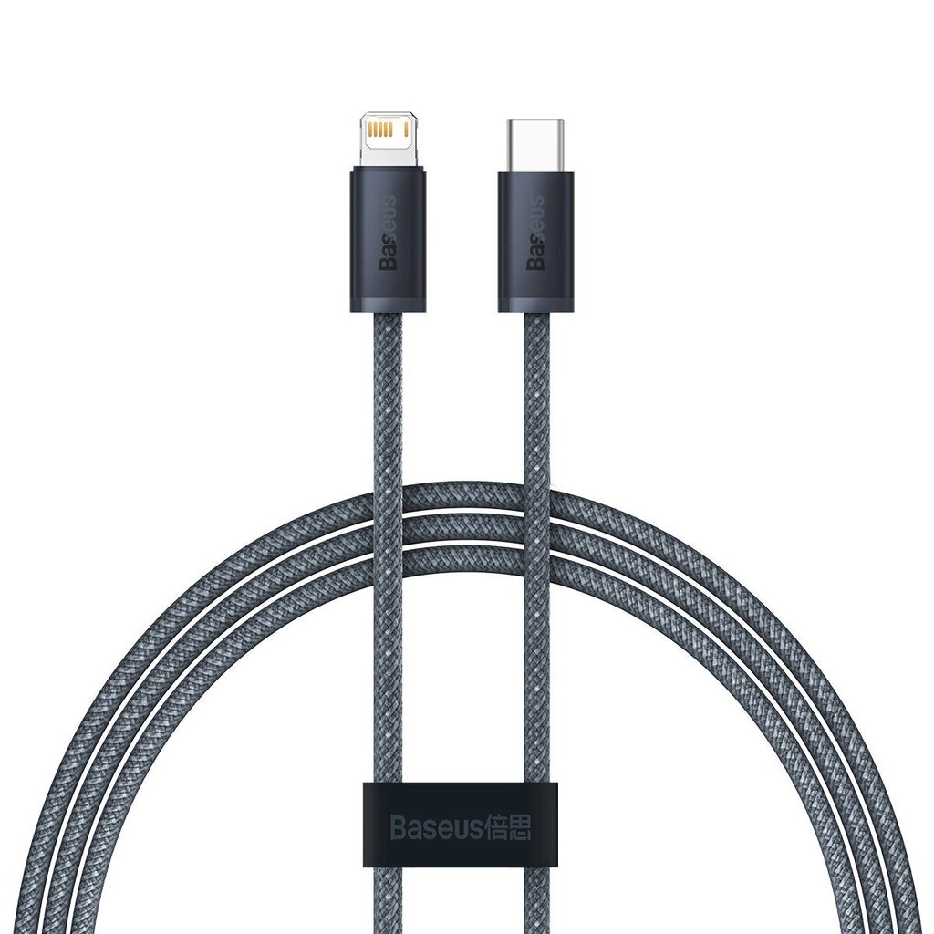 Baseus cable for iPhone USB Type C - Lightning 1m, Power Delivery 20W gray (CALD000016) цена и информация | Mobiiltelefonide kaablid | hansapost.ee