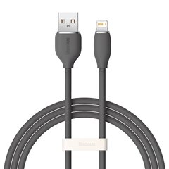 Baseus cable, USB cable - Lightning 2.4A length 1.2 m Jelly Liquid Silica Gel - black hind ja info | Mobiiltelefonide kaablid | hansapost.ee