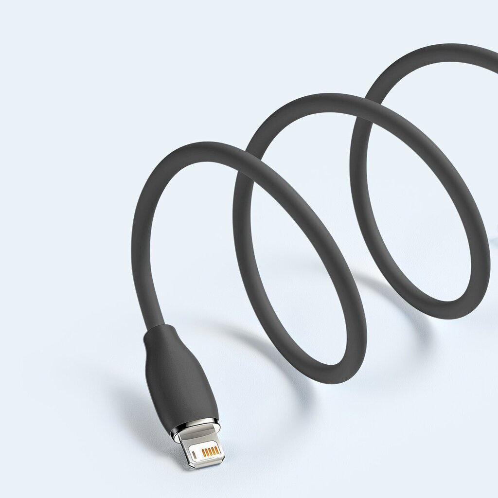 Baseus cable, USB cable - Lightning 2.4A length 1.2 m Jelly Liquid Silica Gel - black цена и информация | Mobiiltelefonide kaablid | hansapost.ee