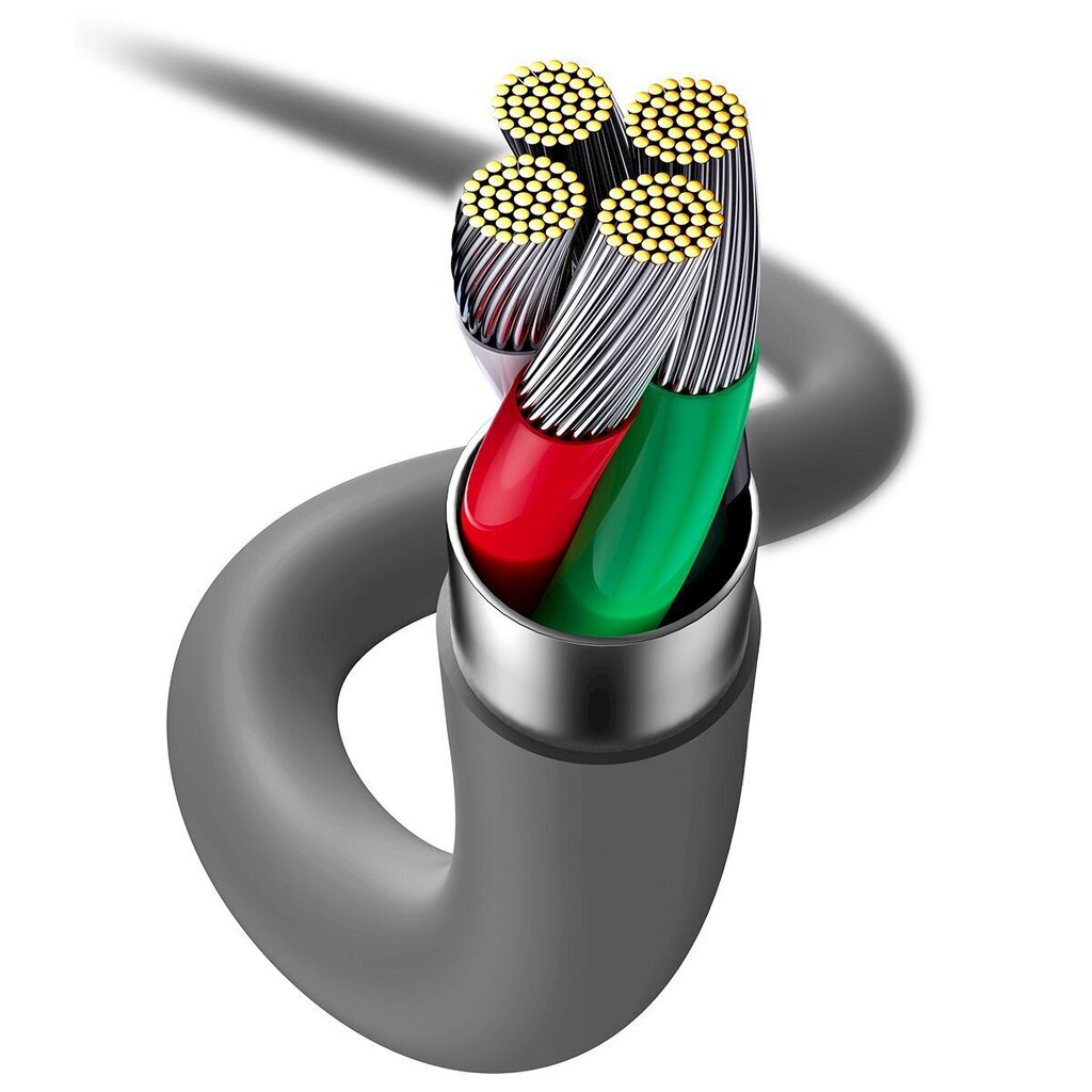 Baseus cable, USB cable - Lightning 2.4A length 1.2 m Jelly Liquid Silica Gel - black цена и информация | Mobiiltelefonide kaablid | hansapost.ee