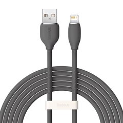 Baseus cable, USB cable - Lightning 2.4A, length 2 m Jelly Liquid Silica Gel - black hind ja info | Mobiiltelefonide kaablid | hansapost.ee