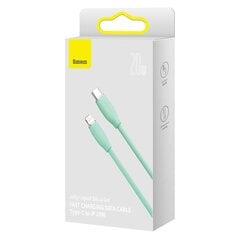 Baseus cable, USB Type C - Lightning 20W cable, length 2 m Jelly Liquid Silica Gel - green цена и информация | Кабели для телефонов | hansapost.ee