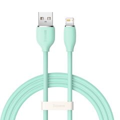 Baseus cable, USB cable - Lightning 2.4A 1.2 m long Jelly Liquid Silica Gel - green цена и информация | Кабели для телефонов | hansapost.ee