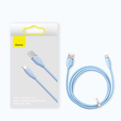 Baseus cable, USB cable - Lightning 2.4A 1.2 m long Jelly Liquid Silica Gel - green цена и информация | Кабели для телефонов | hansapost.ee