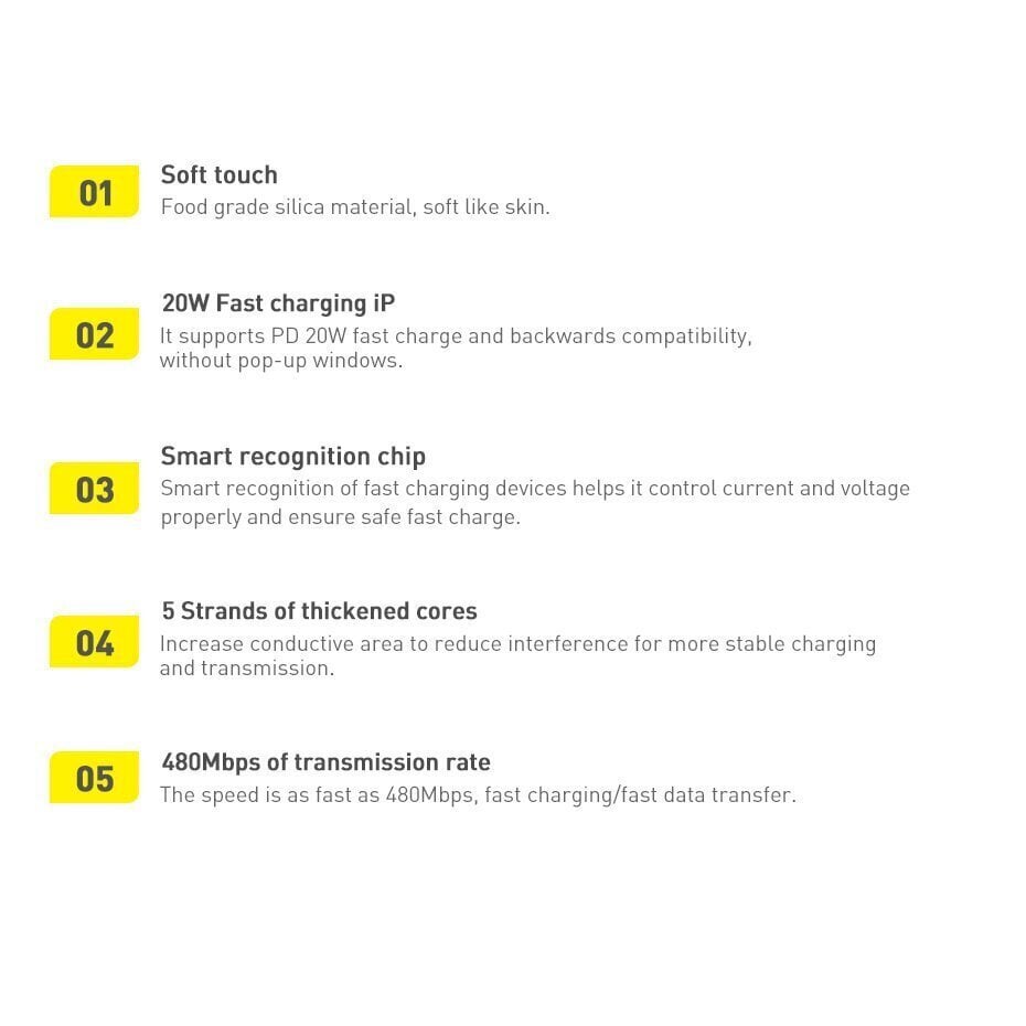 Baseus CAGD020003 hind ja info | Mobiiltelefonide kaablid | hansapost.ee