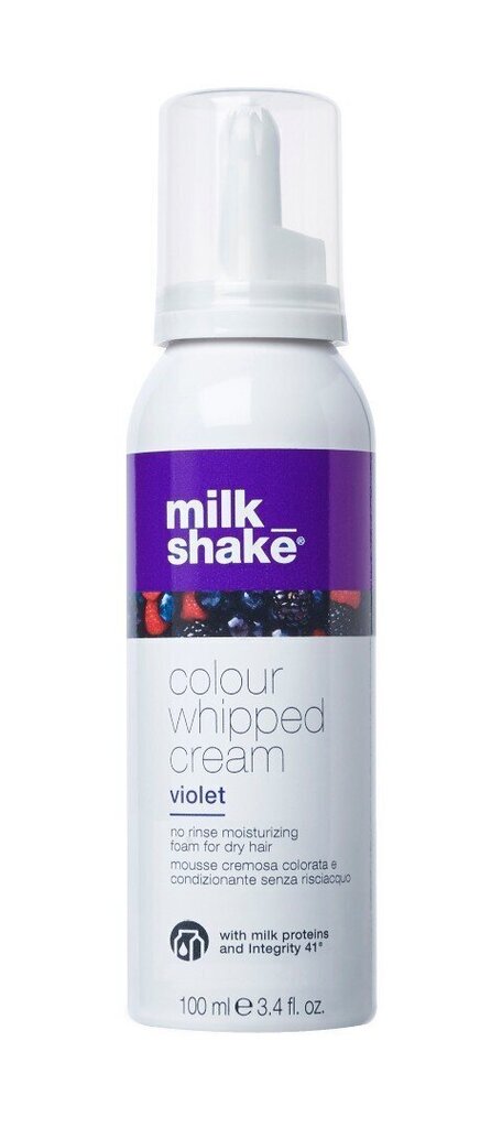Milkshake COLOUR WHIPPED CREAM Juustesse jäetav kaitsev hooldusvaht kõikidele juuksetüüpidele 100 ml, Violet цена и информация | Juuksevärvid | hansapost.ee