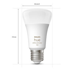 Philips Hue White and Color ambiance stardikomplekt 2x E27 1100lm A60 + sild hind ja info | Lambipirnid ja LED-pirnid | hansapost.ee