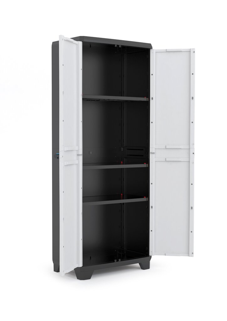 Kapp Linear Tall Cabinet, must/hall/tumesinine hind ja info | Tööriistariiulid | hansapost.ee