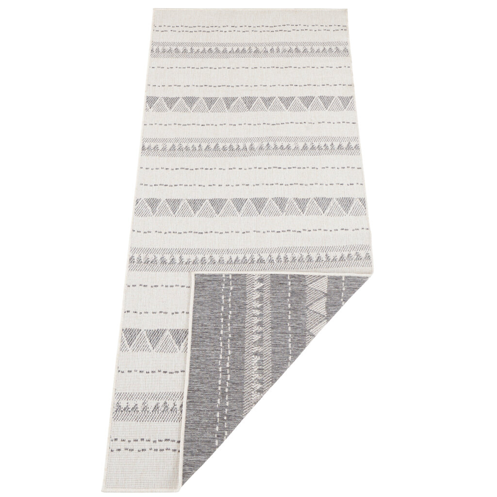 Kahepoolne vaip - matt NORTHRUGS Twin Supreme Grey Cream, 80x250 cm hind ja info | Vaibad | hansapost.ee