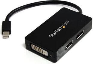 Adapter StarTech MDP2DPDVHD Travel A/V 3-in-1 Mini DisplayPort to DisplayPort DVI HDMI hind ja info | USB adapterid ja jagajad | hansapost.ee