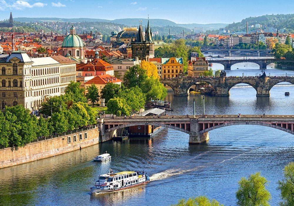Pusle Castorland View of Bridges in Prague, 500 detaili цена и информация | Pusled lastele ja täiskasvanutele | hansapost.ee