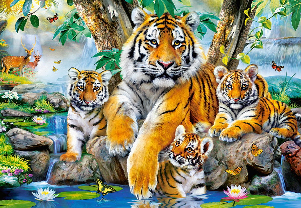 Pusle Puzzle Castorland Tigers by the Stream, 1000 osa цена и информация | Pusled lastele ja täiskasvanutele | hansapost.ee
