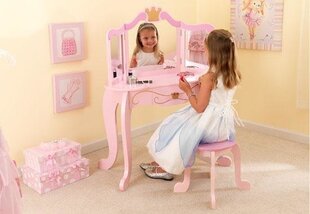KidKraft Printsessi туалетный столик и стул цена и информация | Детские столы и стулья | hansapost.ee