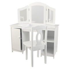 Косметический столик со стулом Kidkraft, белый цена и информация | Детские столы и стулья | hansapost.ee