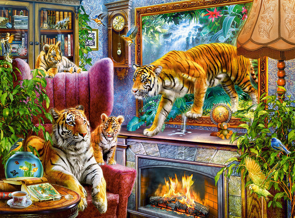 Pusle Castorland "Tigers Comming to Life", 3000-osaline цена и информация | Pusled lastele ja täiskasvanutele | hansapost.ee