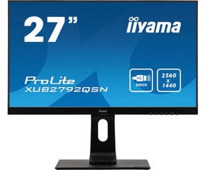 27 WQHD IPS monitor iiyama ProLite XUB2792QSN-B1 hind ja info | Monitorid | hansapost.ee