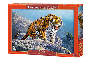Pusle Castorland Tiger on the Rocks 500 tk hind ja info | Pusled lastele ja täiskasvanutele | hansapost.ee