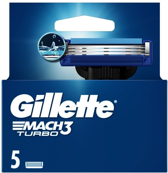 Raseerimispead Gillette Mach 3 Turbo, 5 tk. цена и информация | Raseerimisvahendid | hansapost.ee