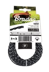 Trimmeri jõhv Bradas TWIST, 1,6mm x 15m hind ja info | Aiatööriistade varuosad | hansapost.ee