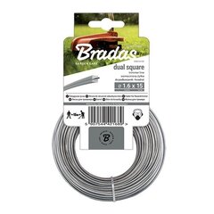 Trimmeri jõhv Bradas RIPPER DUAL Square, 2,4mm x 15m hind ja info | Aiatööriistade varuosad | hansapost.ee