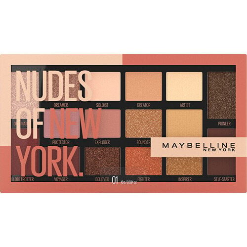 Maybelline Palett 16 lauvärvi Nudes of New York 18 g hind ja info | Lauvärvid, ripsmetušid ja silmapliiatsid | hansapost.ee