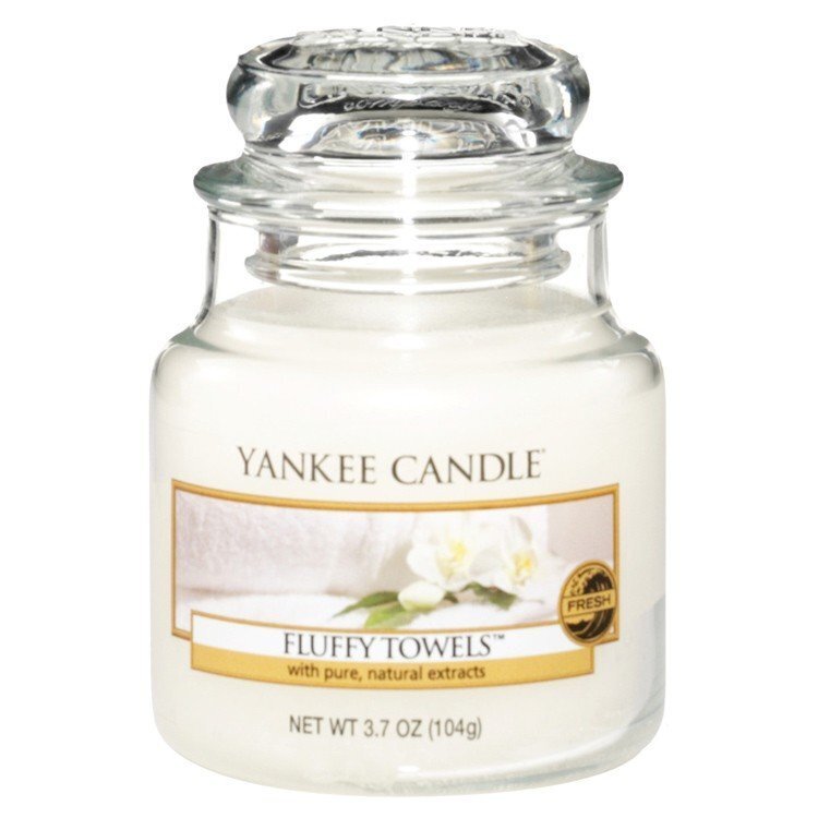 Lõhnaküünal Yankee Candle Fluffy Towels, 104 g hind ja info | Küünlad, küünlajalad | hansapost.ee