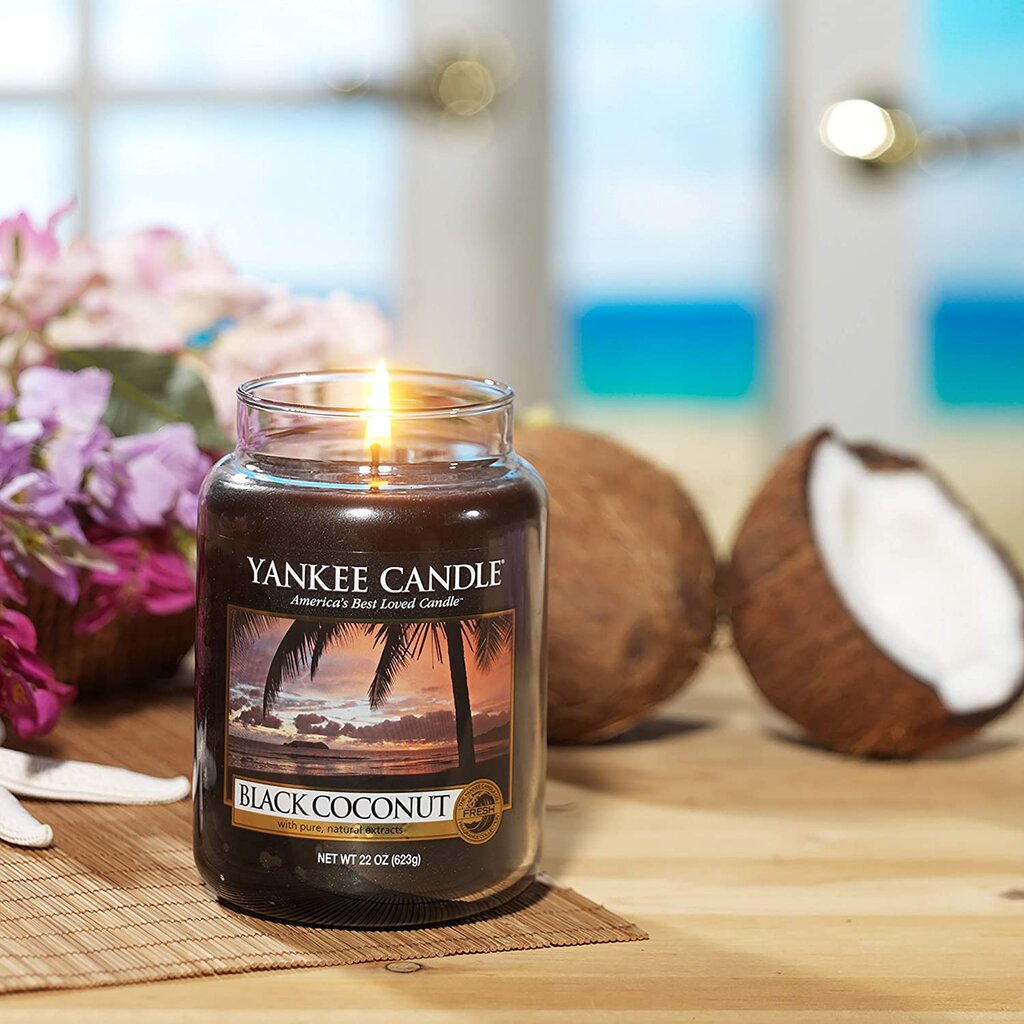 Lõhnaküünal Yankee Candle Large Jar Black Coconut 623 g цена и информация | Küünlad, küünlajalad | hansapost.ee