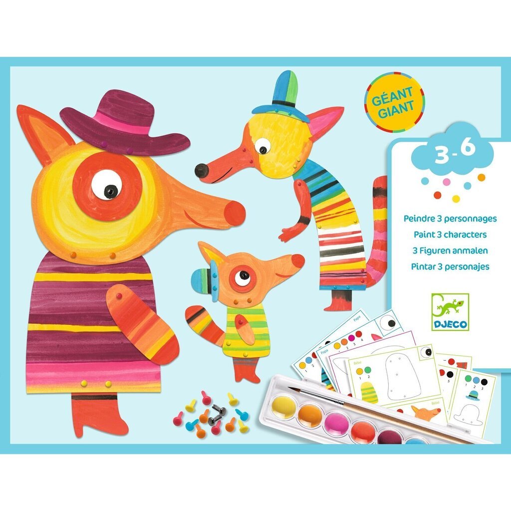 Värvimiskomplekt - Rebasepere, DJECO DJ09897 hind ja info | Arendavad laste mänguasjad | hansapost.ee