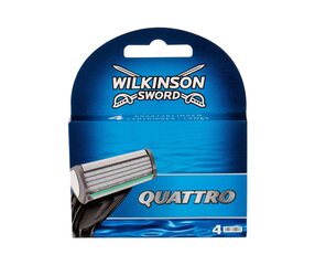 Raseerimispead Wilkinson Sword Quattro meestele 4 tk. hind ja info | Raseerimisvahendid | hansapost.ee