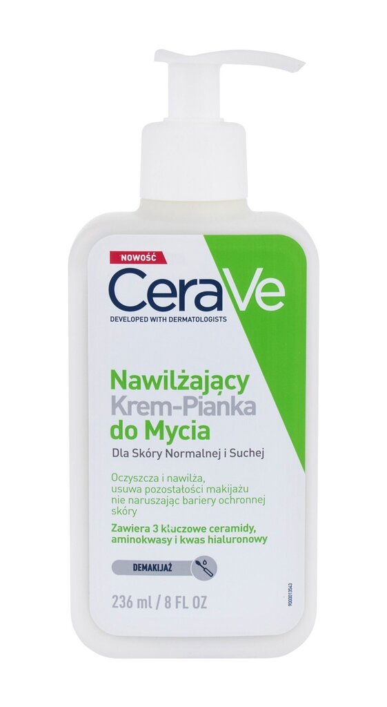 Puhastav niisutav näokreem CeraVe Hydrating Cream-to-Foam 236 ml цена и информация | Näopuhastusvahendid | hansapost.ee