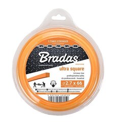 Леска для триммера Bradas ULTRA Square, 2,7 мм x 66 м (0,45 кг) цена и информация | Запчасти для садовой техники | hansapost.ee