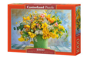 Пазл Весенние цветы в зеленой вазе 104567 цена и информация | Пазлы | hansapost.ee