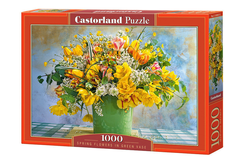 Puzzle 1000 SPRING FLOWERS IN GREEN VASE 104567 цена и информация | Pusled lastele ja täiskasvanutele | hansapost.ee