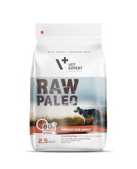 Сухой беззерновой корм Raw Paleo для собак средних пород Adult Medium с индейкой, 2,5 кг цена и информация | Raw Paleo Товары для животных | hansapost.ee