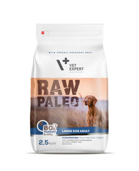 Raw Paleo teraviljavaba kuivtoit suurt tõugu koertele Täiskasvanud Suurt tõugu kalkuniga, 2,5 kg hind ja info | Raw Paleo Lemmikloomatarbed | hansapost.ee