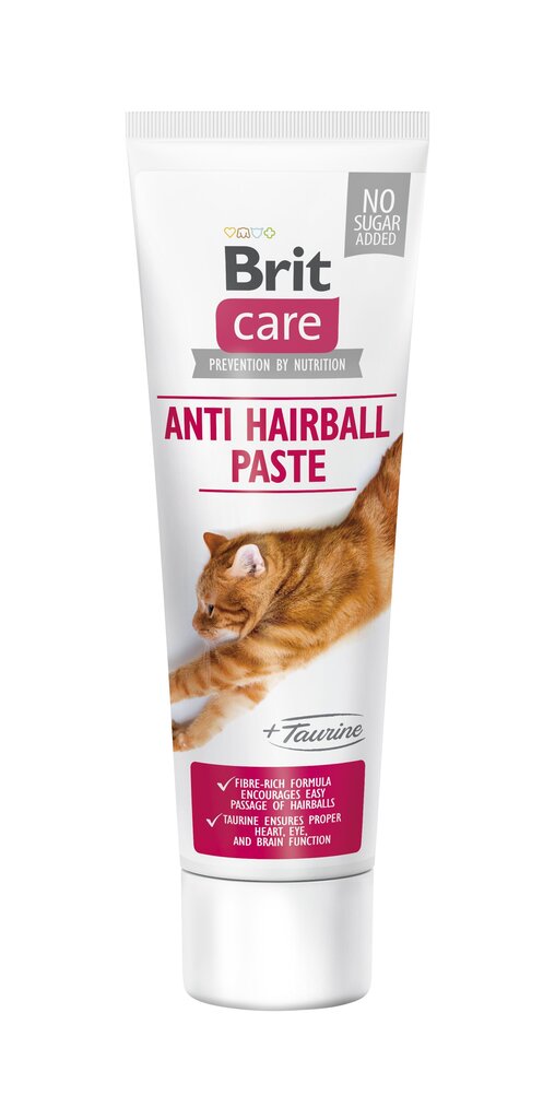 Brit Care Anti Hairball Taurin pasta kassidele 100ml цена и информация | Toidulisandid, vitamiinid ja parasiiditõrje | hansapost.ee