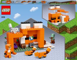 Конструктор LEGO® 21178 Minecraft Лисья хижина цена и информация | Конструкторы и кубики | hansapost.ee