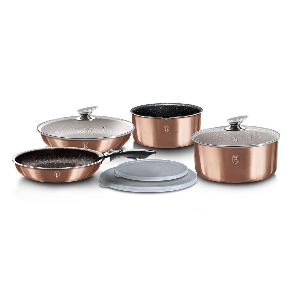 Berlinger Haus panni- ja potikomplekt Metallic Line Rose Gold Edition, 9 tk hind ja info | Potid | hansapost.ee