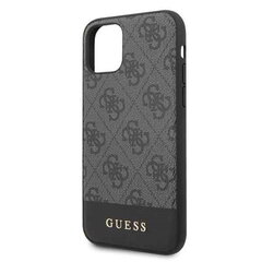 Guess GUHCN65G4GLGR 4G Stripe hard back cover case for Apple iPhone 11 Pro Max Black hind ja info | Telefonide kaitsekaaned ja -ümbrised | hansapost.ee
