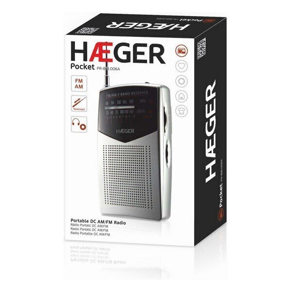 Haeger Pocket AM / FM цена и информация | Raadiod ja äratuskellad | hansapost.ee