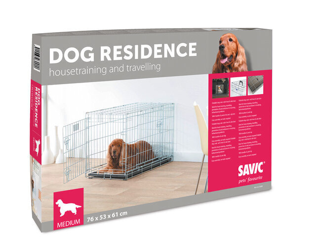 SAVIC DOG RESIDENCE 76 koerapuur, 76 x 53 x 61 cm, tsink цена и информация | Transpordipuurid, -kotid ja aedikud | hansapost.ee