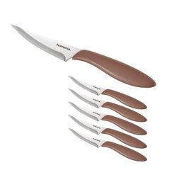 Tescoma Presto pitsanugade komplekt, pruunid, 10 cm, 6 tk. price and information | Kitchen knives and sharpeners | hansapost.ee