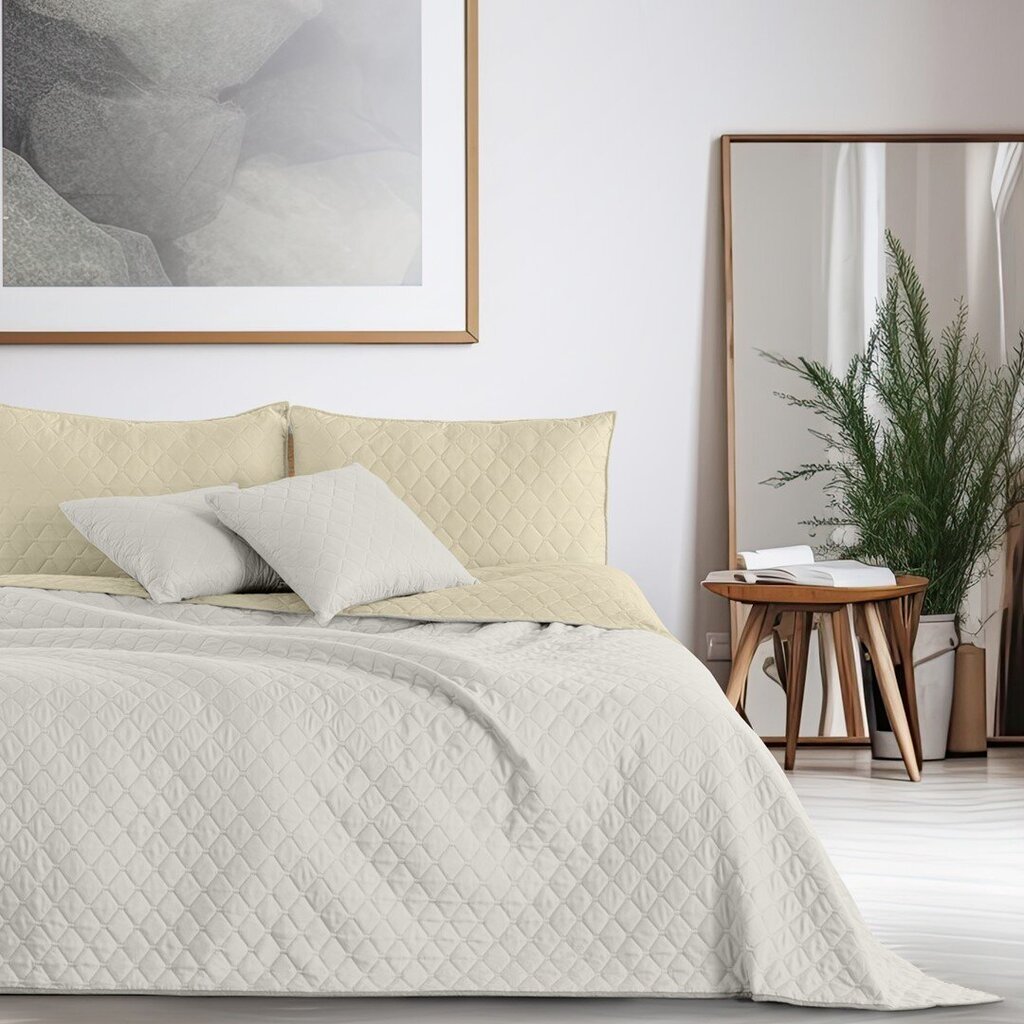 Decoking voodikate Axel, beež-valge - erinevad suurused цена и информация | Pleedid, voodikatted ja päevatekid | hansapost.ee