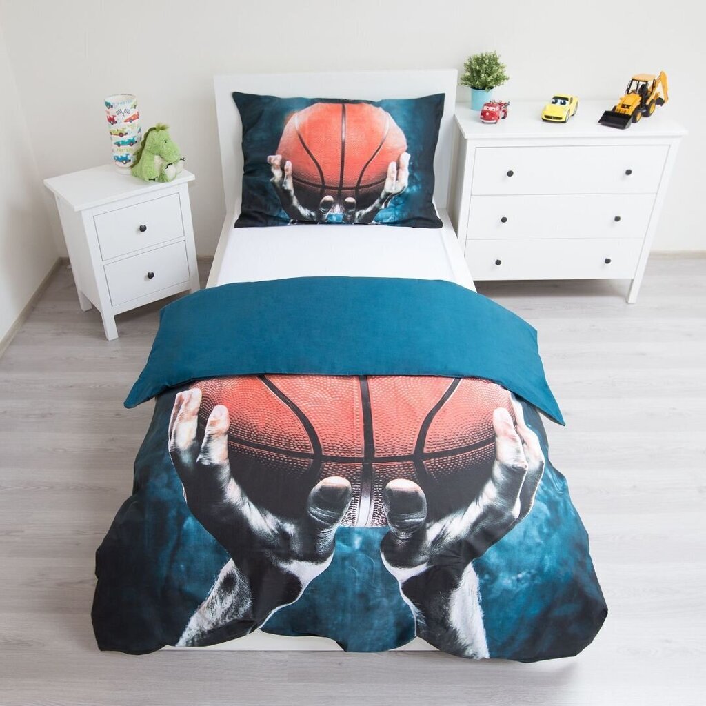 Voodipesukomplekt Basketball 140 x 200 cm + padjapüür 70 x 90 cm hind ja info | Laste voodipesu | hansapost.ee