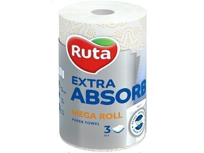 Paberkäterätikud Ruta Selecta Mega roll EA, 1 rull, kolm kihti цена и информация | WC-paber ja majapidamispaber | hansapost.ee