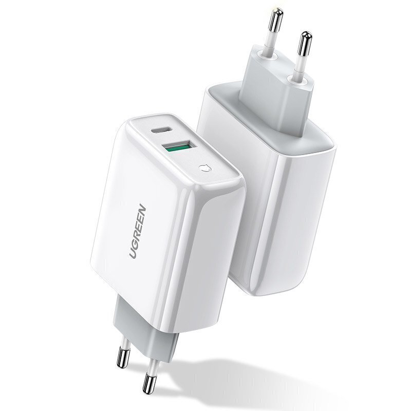 Laadija Ugreen USB / Type-C 36 W QC 4.0 Power Delivery цена и информация | Laadijad mobiiltelefonidele | hansapost.ee