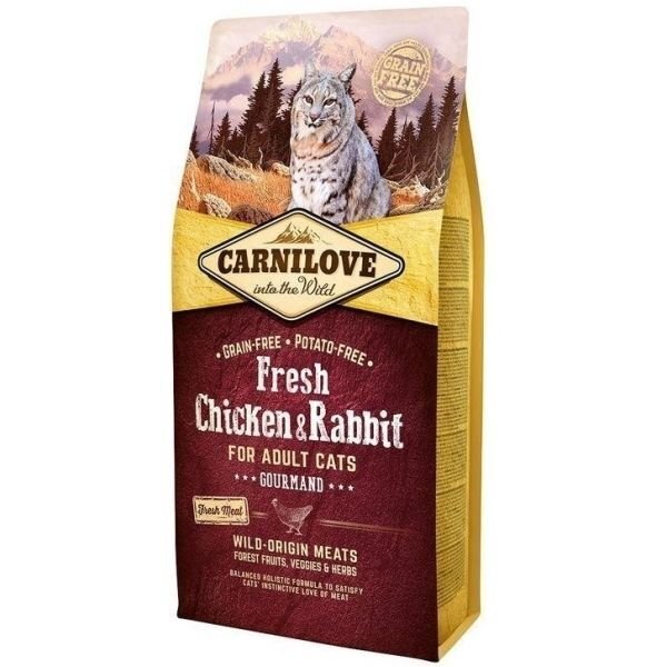 Carnilove Fresh Chicken & Rabbit for Adult kassitoit 6 kg hind ja info | Kassi kuivtoit ja kassikrõbinad | hansapost.ee