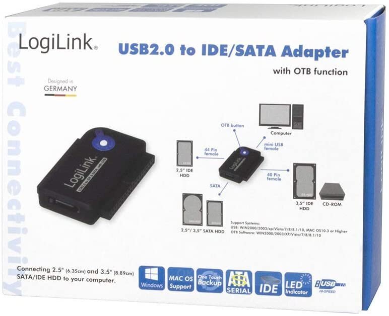 Logilink AU0006C, USB 2.0/IDE/SATA цена и информация | USB adapterid ja jagajad | hansapost.ee